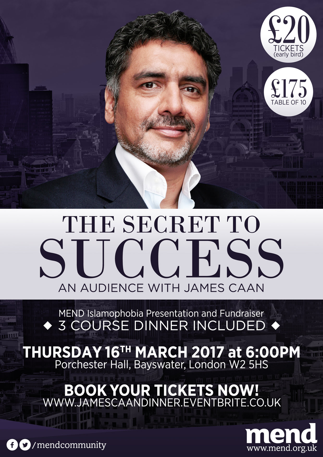Фотография события The Secret to Success: an Evening with James Caan (Mend) в лондона. Справочник HalalGuide The Secret to Success: an Evening with James Caan (Mend)